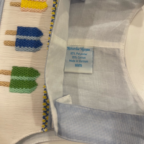 Smocked Popsicle Shortalls - Picture 3 of 4